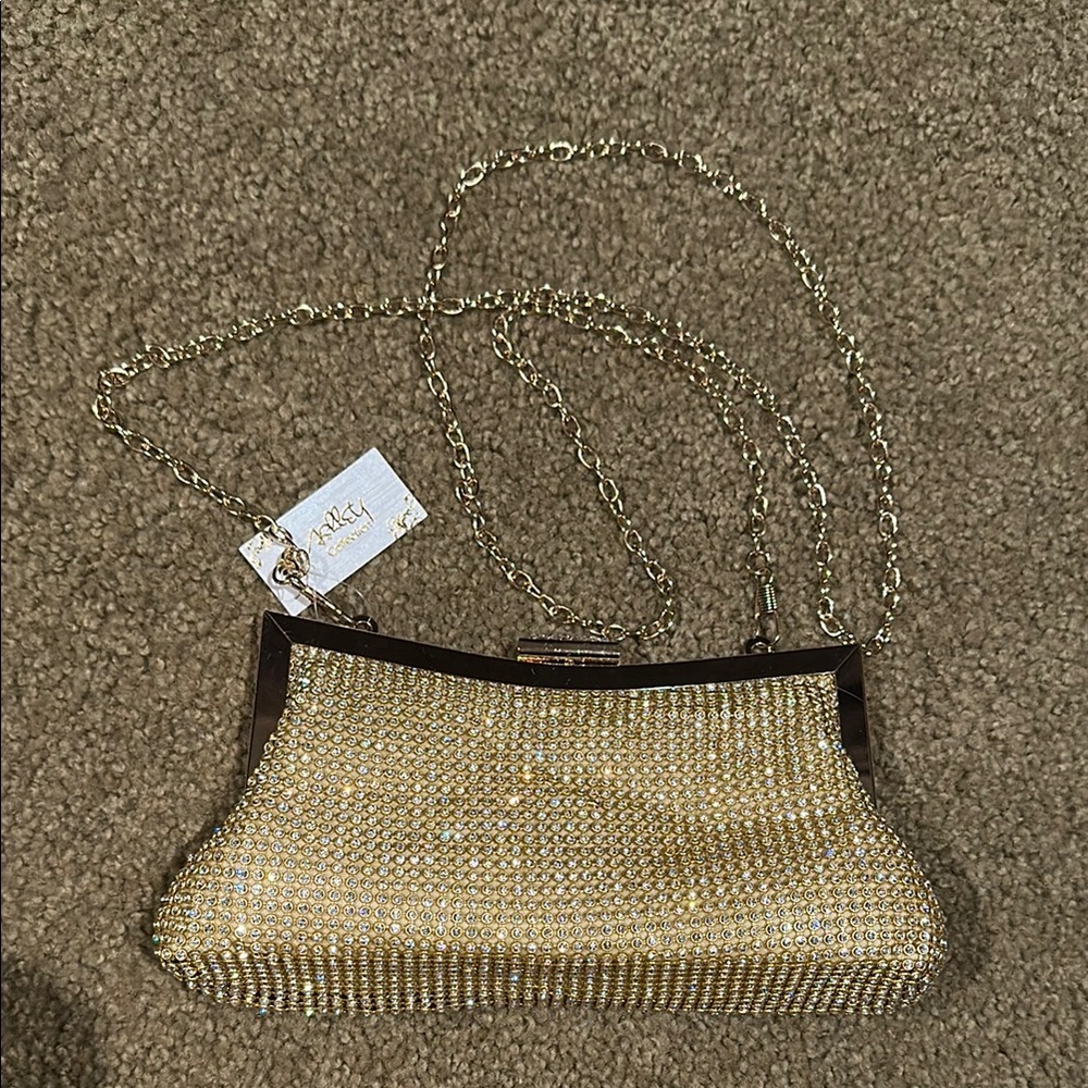 Gold Beaded Evening Bag - Picture 2 of 7